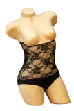 Underbust with straps - Black Lace