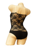 Overbust with Straps - Black Lace