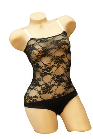 Overbust with Straps - Black Lace