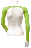 Backless Shrug with Finger Loops - Lime Green