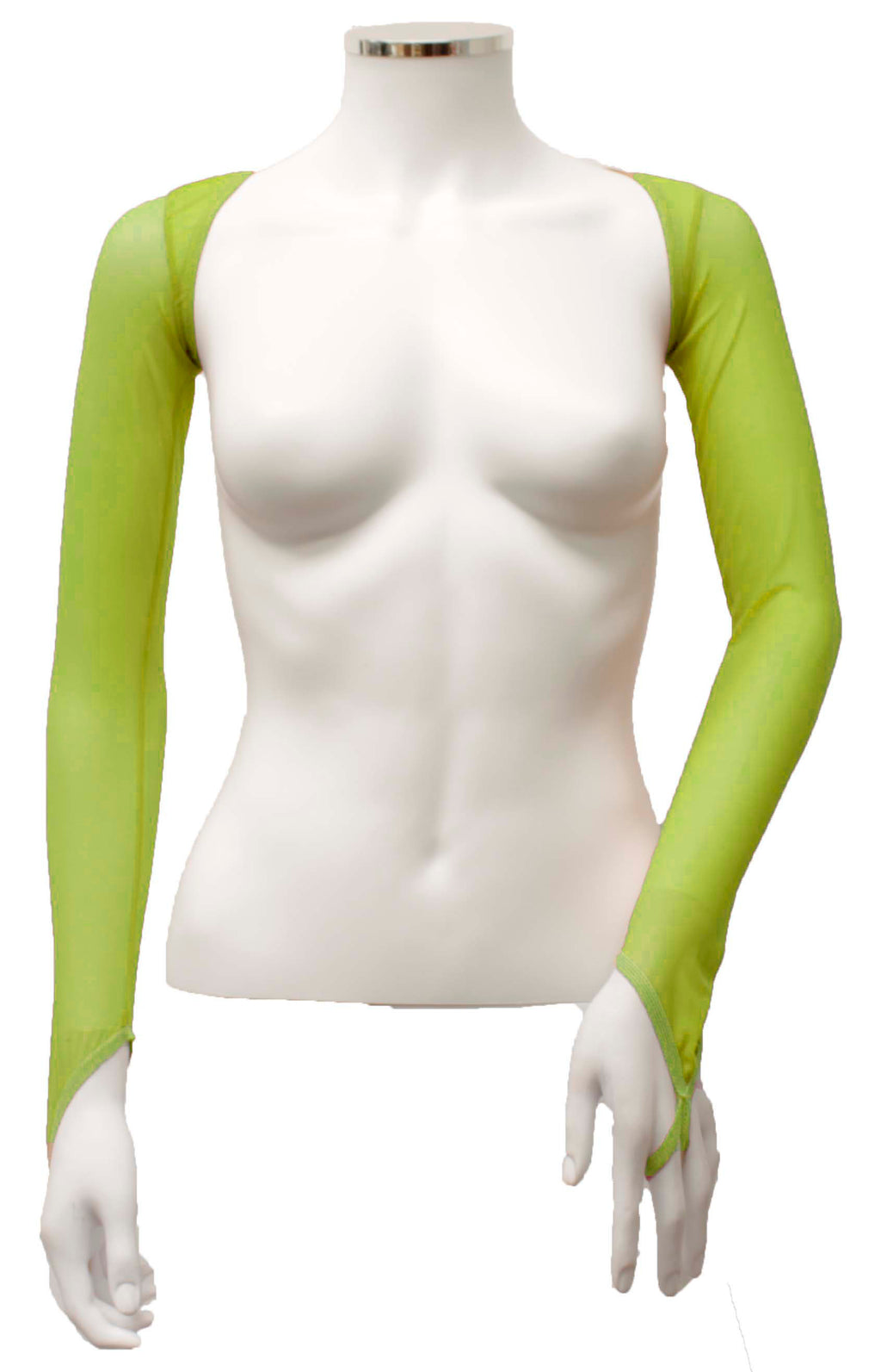 Backless Shrug with Finger Loops - Lime Green