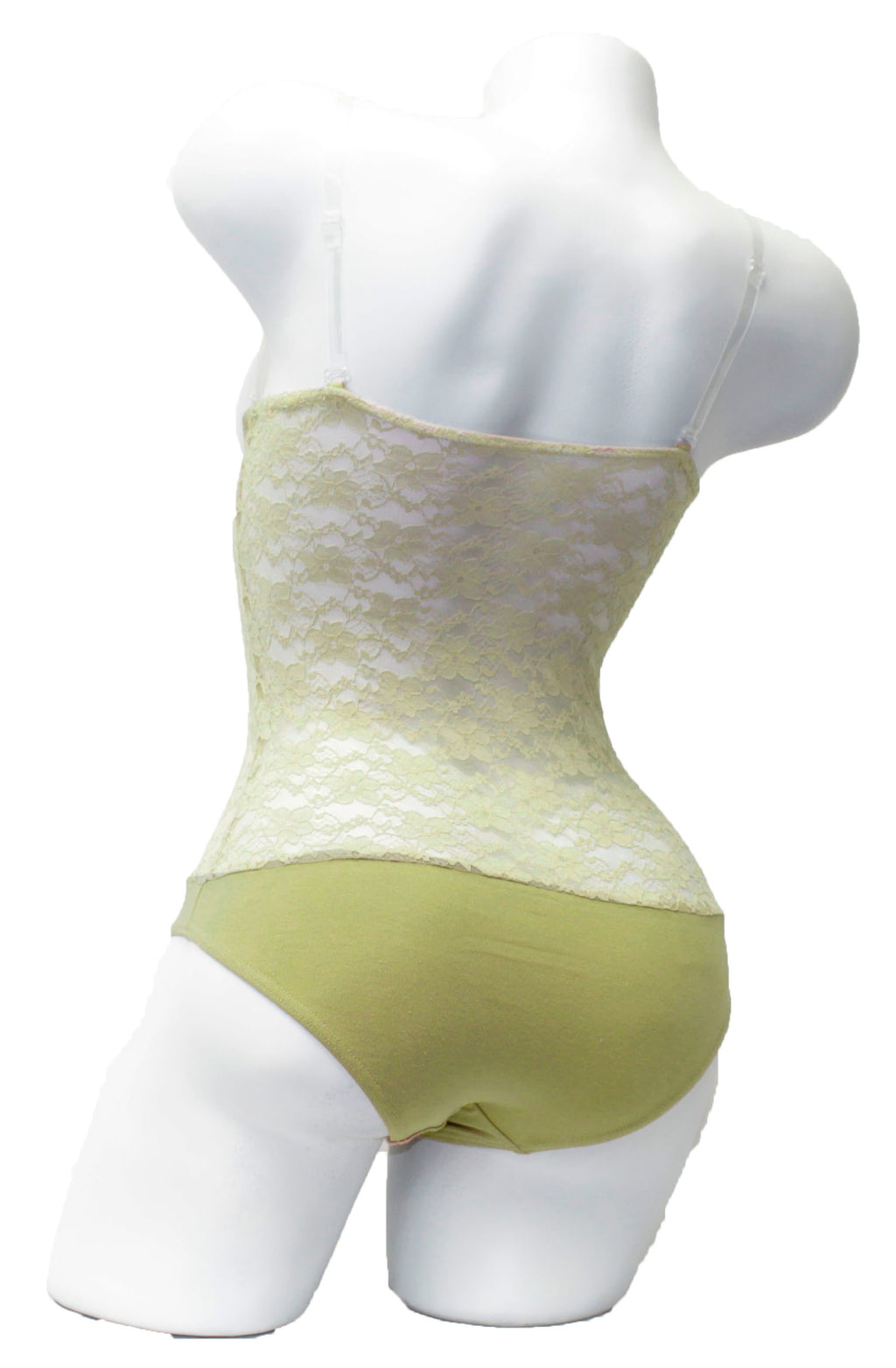 Underbust with straps - Olive Lace