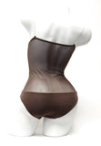 Underbust with straps - Dark Chocolate