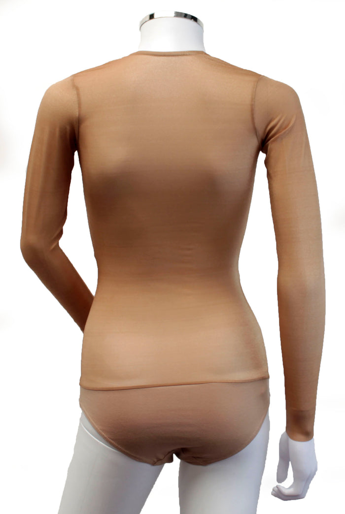 Underbust with Sleeves - Flesh Shimmer Illusion