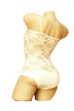 Overbust with Straps - Ivory Lace