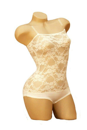 Overbust with Straps - Ivory Lace