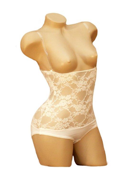 Underbust with straps - Ivory Lace