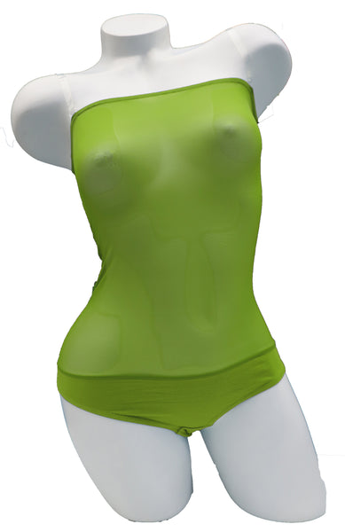 Overbust with Straps - Lime Green