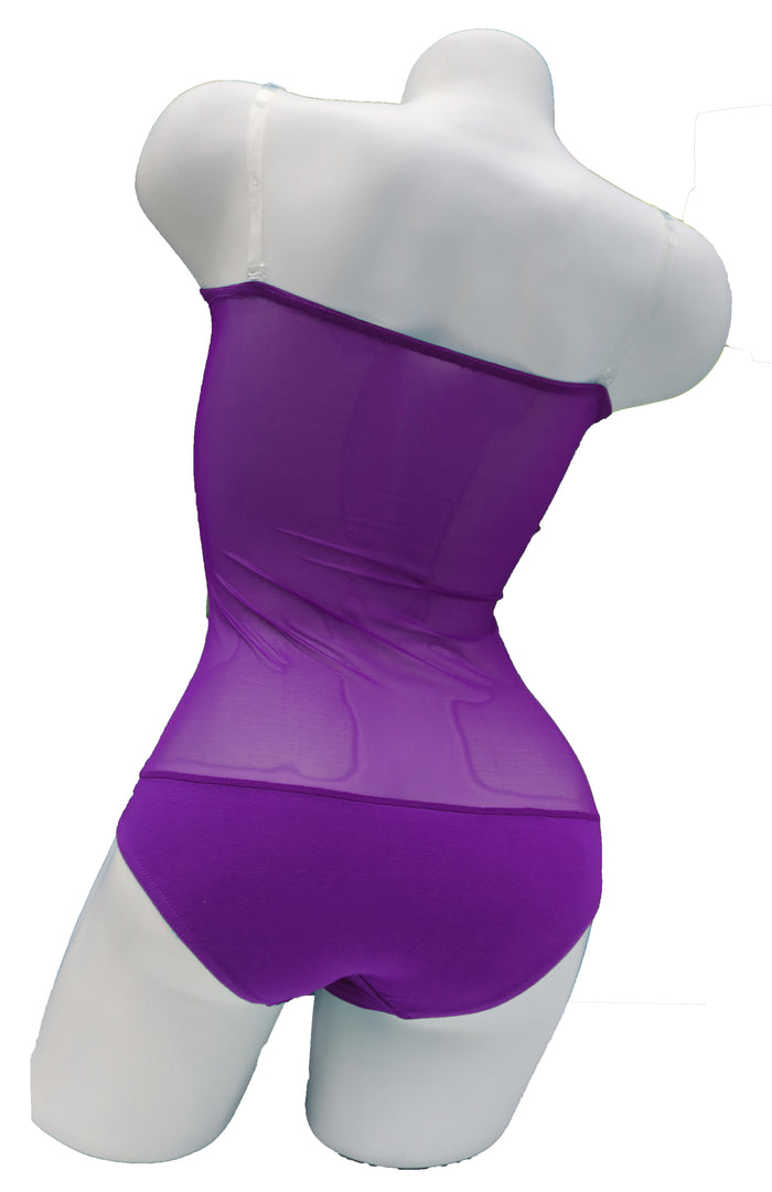 Overbust with Straps - Purple