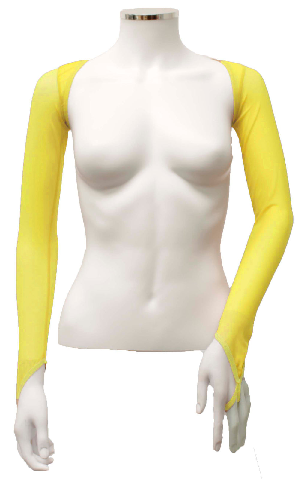 Backless Shrug with Finger Loops - Yellow